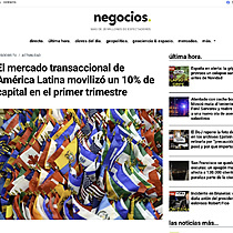 El mercado transaccional de Am�rica Latina moviliz� un 10% de capital en el primer trimestre